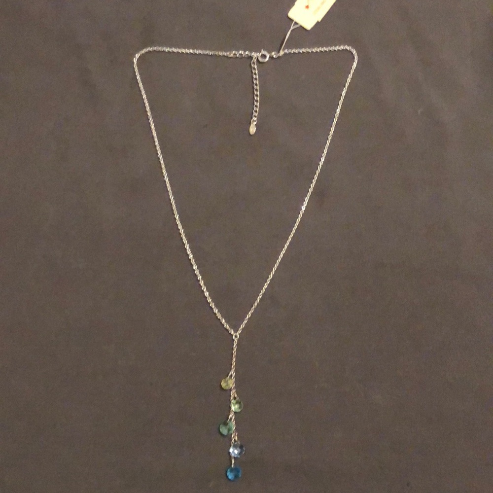 Sterling Silver 925 Cubic Zirconia drop necklace